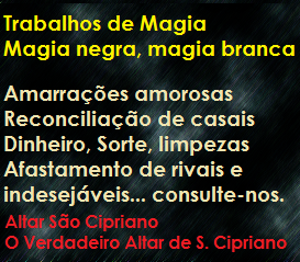 Trabalhos de magia Negra e branca